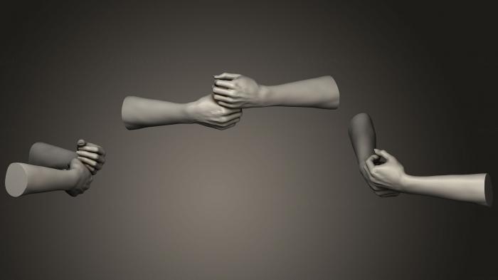 نموذج ثلاثي الأبعاد لآلة CNC تشريح الهياكل العظمية والجماجم أيدي النساء 9
